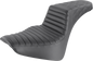 SADDLEMEN Step-Up Seat - Front Tuck-n-Roll/Rear Lattice Stitch - Black 818-33-176