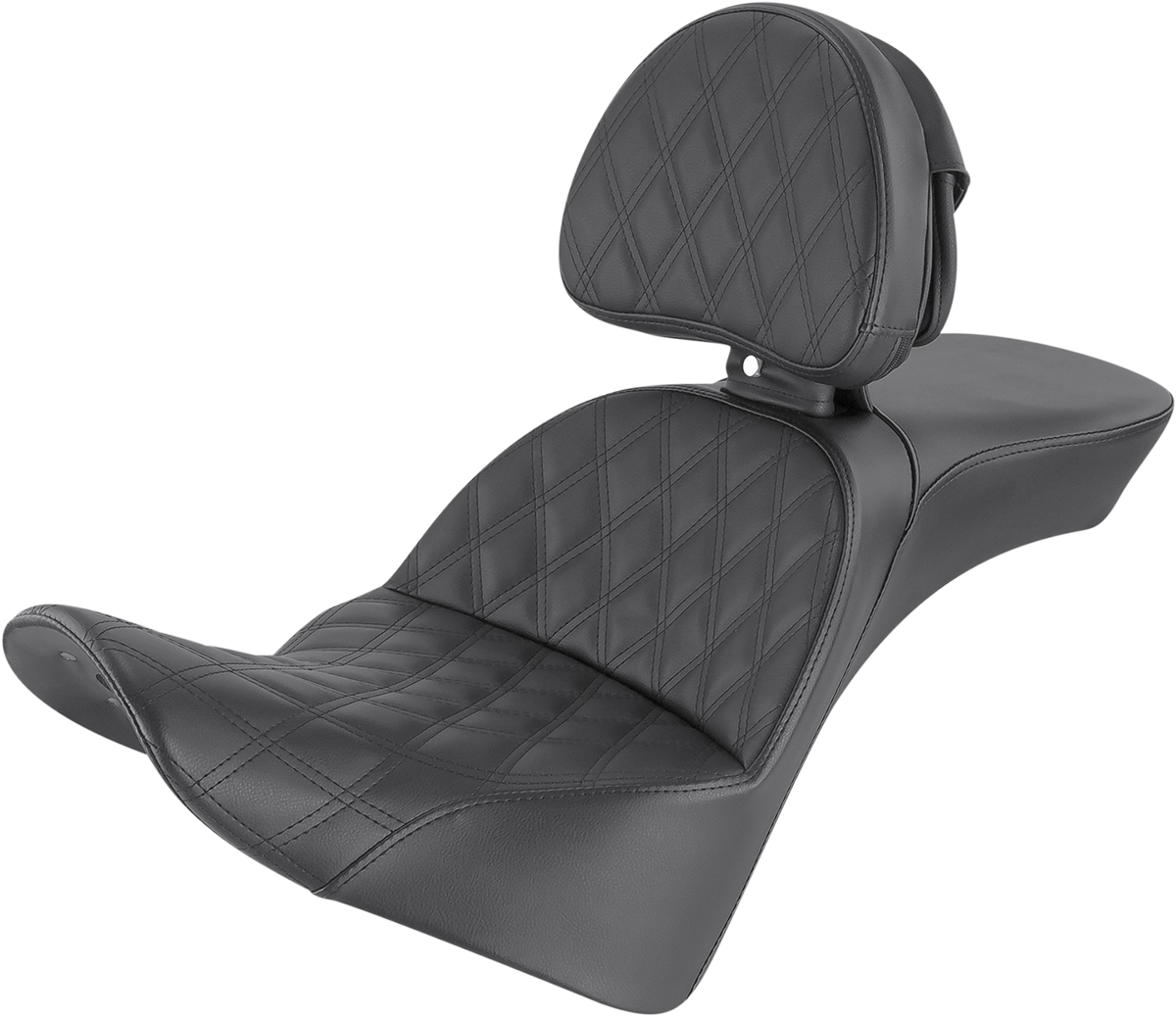 SADDLEMEN Explorer Seat - Lattice Stitched - Backrest - FL '18-'24 818-33-030LS