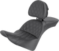 SADDLEMEN Explorer Seat - Lattice Stitched - Backrest - FL '18-'24 818-33-030LS
