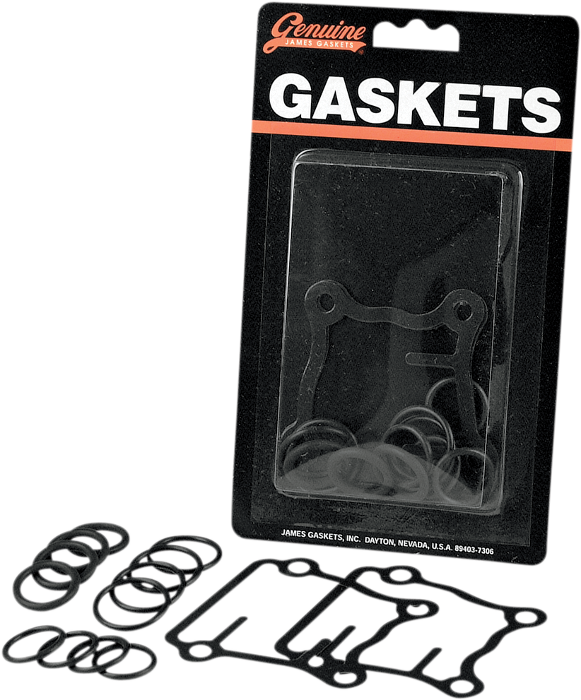 JAMES GASKET Pushrod Seal Tappet Cover Gasket and O-Ring Kit - '99-'17 Twin Cam JGI-11293-TC