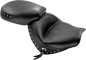 MUSTANG Seat - Wide - Touring - Without Backrest - Two- Piece - Chrome Studded - Black w/Conchos - VTX1300C 76190