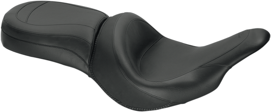 MUSTANG Seat - Vintage - Wide - Touring - Without Driver Backrest - One-Piece - Smooth - Black - Vaquero 76287