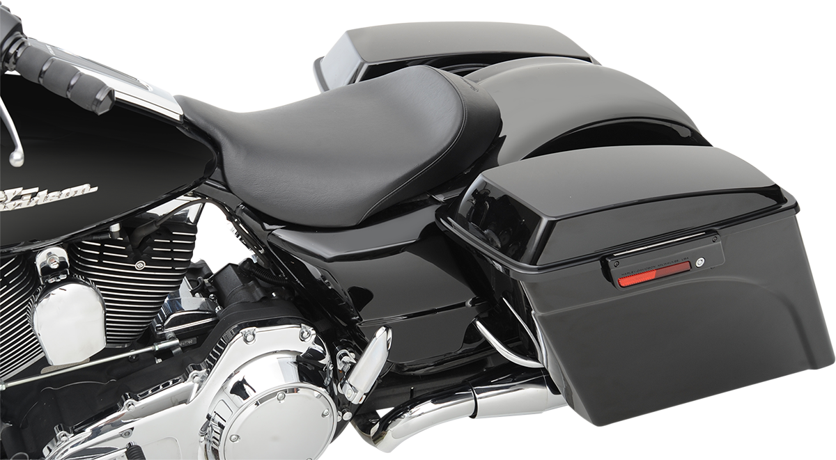 SADDLEMEN S3 Super Slammed Seat - Solo - Black - '08-'24 FLH/FLT 808-07B-002