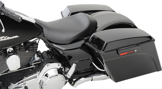 SADDLEMEN S3 Super Slammed Seat - Solo - Black - '08-'24 FLH/FLT 808-07B-002