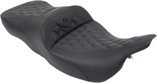 SADDLEMEN Roadsofa™ Seat - Full Lattice Stitch - without Backrest - FLT/FLH '97-'07 897-07-182