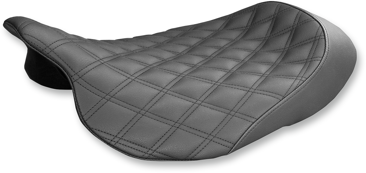 SADDLEMEN Renegade™ Solo Seat - Black - Lattice Stitched - FL '08-'24 808-07B-002LS