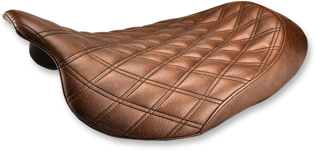 SADDLEMEN Renegade™ Solo Seat - Lattice Stitched - Brown - FL '08-'24 808-07B-002BLS