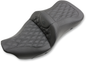 SADDLEMEN Extended Reach Roadsofa™ Seat - Lattice Stitched - without Backrest - Heated - FL '08-'24 808-07B-184HCT