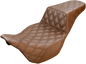 SADDLEMEN Step-Up Seat - Full Lattice Stitch - Brown - FL '08-'24 808-07B-175BR