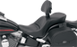 SADDLEMEN Seat - Explorer™ - With Backrest - Stitched - Black - FL/FX '06-'17 806-12-030