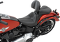 SADDLEMEN Dominator Solo Seat - w/o Backrest - Black w/ Gray Stitching - FL/FX '06-'17 806-12-0042