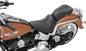 SADDLEMEN Dominator Solo Seat - w/o Backrest - Black w/ Gray Stitching - FLSTC/N '06-'17 806-15-0042