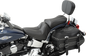 SADDLEMEN Dominator Pillion Pad - Standard Reach - Black w/ Gray Stitching - FLSTC '06-'17 806-23-0162