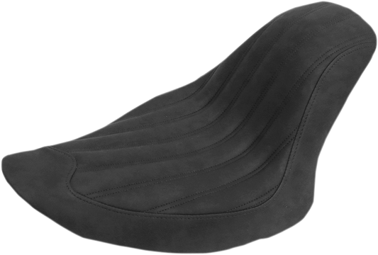 SADDLEMEN Knuckle Solo Seat - Ribbed - Black - FL/FX '06-'17 806-12-0023