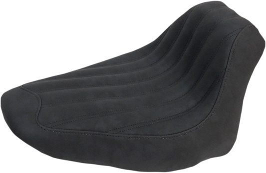 SADDLEMEN Knuckle Solo Seat - Ribbed - Black - FLST '06-'17 806-15-0023