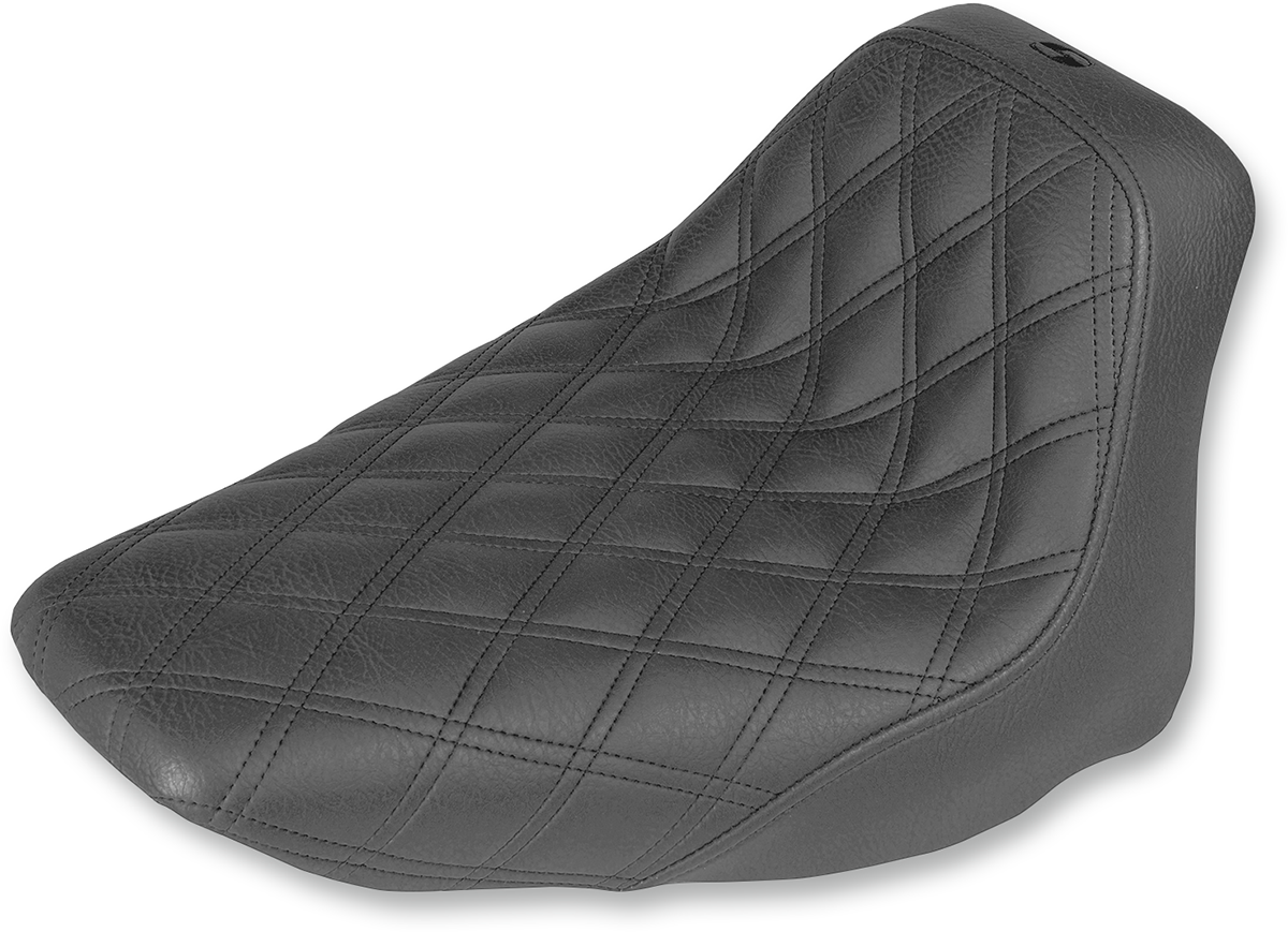 SADDLEMEN Renegade™ Solo Seat - Lattice Stitched - Black - FLST '06-'17 806-15-002LS