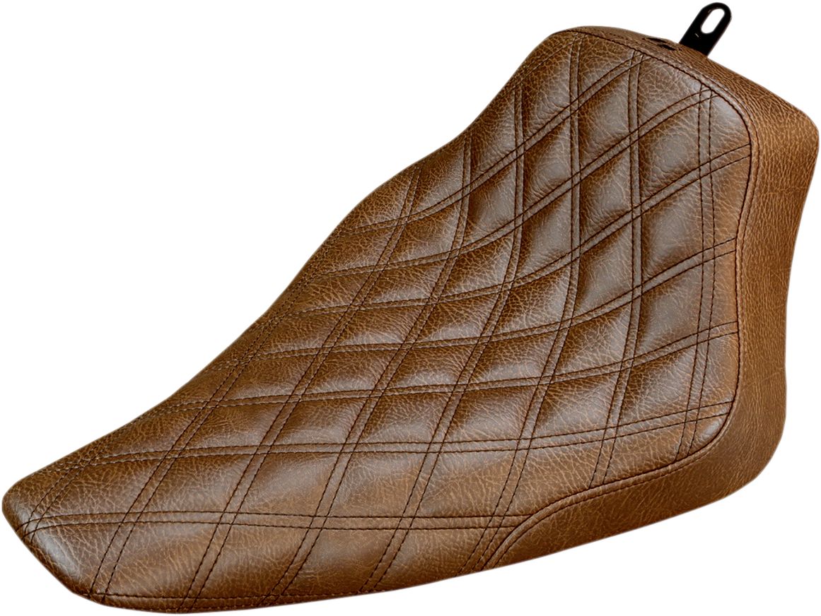 SADDLEMEN Renegade™ Solo Seat - Lattice Stitched - Brown - FLS '12-'17 812-26-002BLS