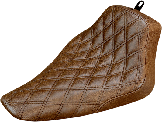 SADDLEMEN Renegade™ Solo Seat - Lattice Stitched - Brown - FLS '12-'17 812-26-002BLS