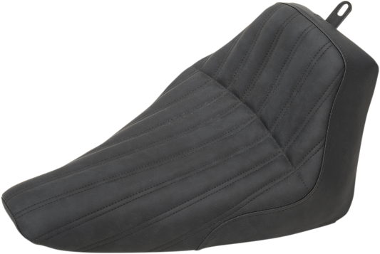 SADDLEMEN Knuckle Solo Seat - Ribbed - Black - FLS '12-'17 812-26-0023
