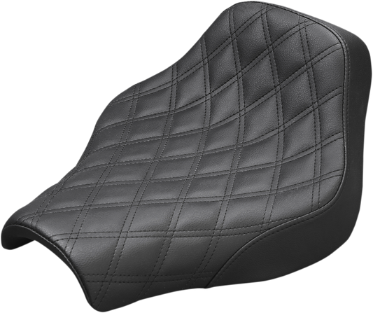 SADDLEMEN Renegade™ Solo Seat - Lattice Stitched - Black - FX '18-'23 818-30-002LS