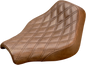 SADDLEMEN Renegade™ Solo Seat - Lattice Stitched - Brown - FX '18-'23 818-30-002BLS