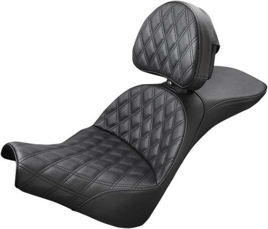 SADDLEMEN Explorer Seat - Lattice Stitched - Backrest - FXBB/FXST '18-'24 818-30-030LS