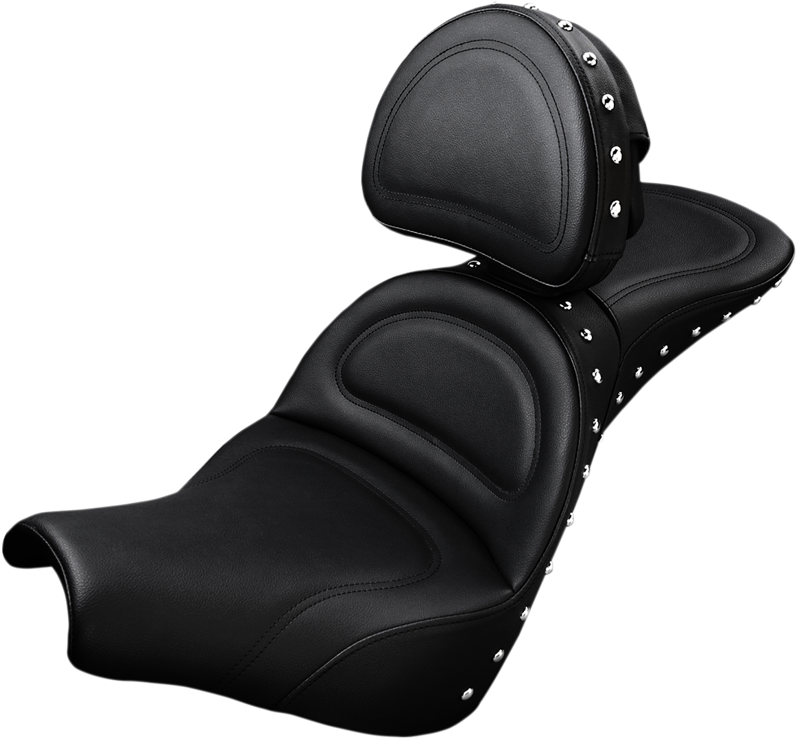 SADDLEMEN Explorer Special Seat - Studded - w/ Backrest - FXBB/FXST '18-'24 818-30-040