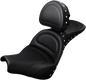SADDLEMEN Explorer Special Seat - Studded - w/ Backrest - FXBB/FXST '18-'24 818-30-040