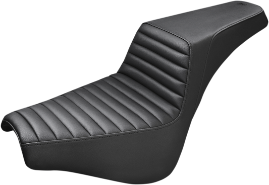 SADDLEMEN Step-Up Seat - Front Tuck-n-Roll - Black - FX '18-'24 818-30-171