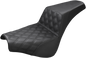 SADDLEMEN Step-Up Seat - Front Lattice Stitch - Black - FX '18-'24 818-30-172
