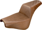 SADDLEMEN Step-Up Seat - Rear Lattice Stitch - Brown - FX '18-'24 818-30-173BR