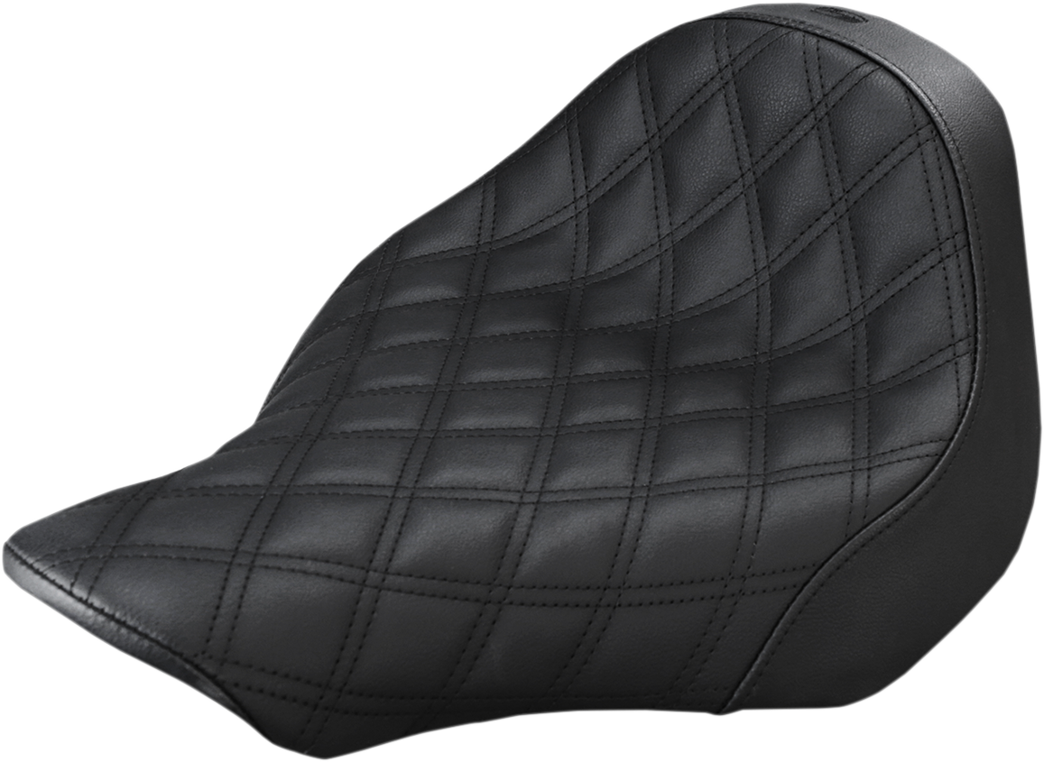SADDLEMEN Renegade™ Solo Seat - Lattice Stitched - Black - FXSB '13-'17 813-27-002LS