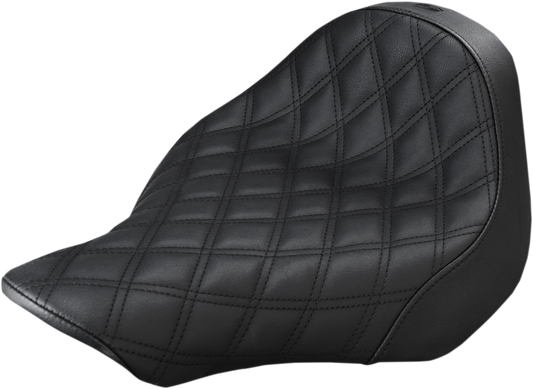 SADDLEMEN Renegade™ Solo Seat - Lattice Stitched - Black - FXSB '13-'17 813-27-002LS