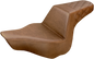 SADDLEMEN Step-Up Seat - Rear Lattice Stitch - Brown - FXSB 813-27-173BR