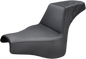SADDLEMEN Step-Up Seat - Rear Lattice Stitch - Black - FXFB 818-28-173