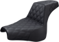 SADDLEMEN Step-Up Seat - Full Lattice Stitch - Black 818-28-175