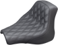 SADDLEMEN Renegade™ Solo Seat - Lattice Stitched - Black - FXFB '18-'19 818-28-002LS