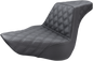 SADDLEMEN Step-Up Seat - Full Lattice Stitch - Black - FL/FX '18-'24 818-27-175