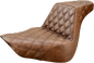 SADDLEMEN Step-Up Seat - Full Lattice Stitch - Brown - FL/FX '18-'24 818-27-175BR