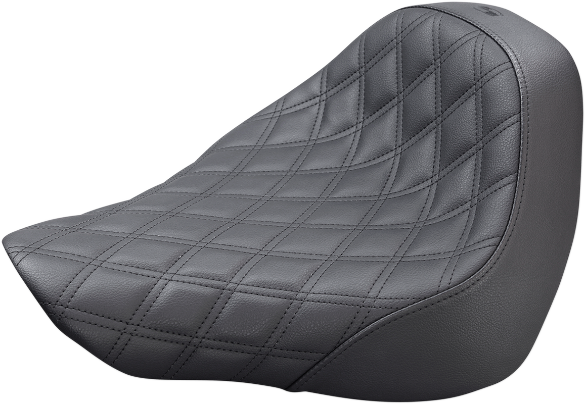SADDLEMEN Renegade™ Solo Seat - Lattice Stitched - Black - FL/FX '18-'24 818-27-002LS