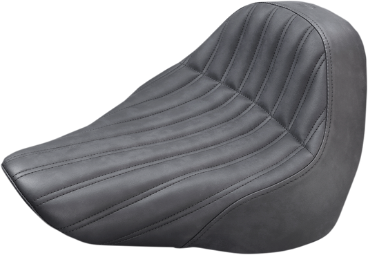 SADDLEMEN Knuckle Solo Seat - Ribbed - Black - FL/FX '18-'24 818-27-0023