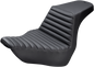 SADDLEMEN Step-Up Seat - Front Tuck-n-Roll - Black 818-29-171