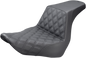 SADDLEMEN Step-Up Seat - Front Lattice Stitch - Black 818-29-172