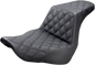 SADDLEMEN Step-Up Seat - Full Lattice Stitch - Black 818-29-175