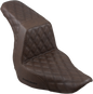 SADDLEMEN Step-Up Seat - Full Lattice Stitch - Brown 818-29-175BR