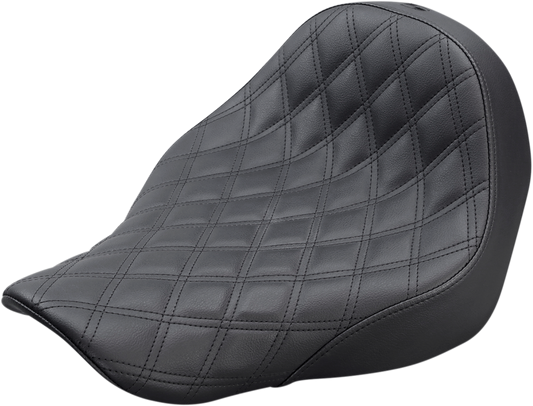 SADDLEMEN Renegade™ Solo Seat - Lattice Stitched - Black - FL/FX '18-'24 818-29-002LS