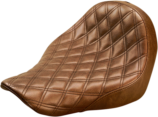 SADDLEMEN Renegade™ Solo Seat - Lattice Stitched - Brown - FL/FX '18-'24 818-29-002BLS