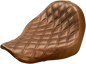 SADDLEMEN Renegade™ Solo Seat - Lattice Stitched - Brown - FL/FX '18-'24 818-29-002BLS