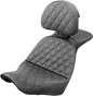 SADDLEMEN Explorer Seat - Lattice Stitched - Backrest - FX/FL '18-'24 818-29-030LS