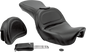 SADDLEMEN Seat - Explorer™ - With Backrest - Stitched - Black - FLD/FXD '06-'17 806-04-0301